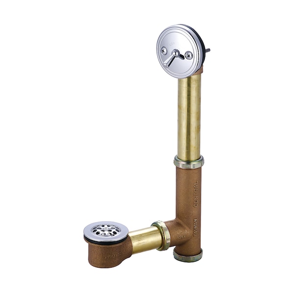 Multi-Tub Trip Lever Bath Drain, Polished Chrome, Weight: 5.65